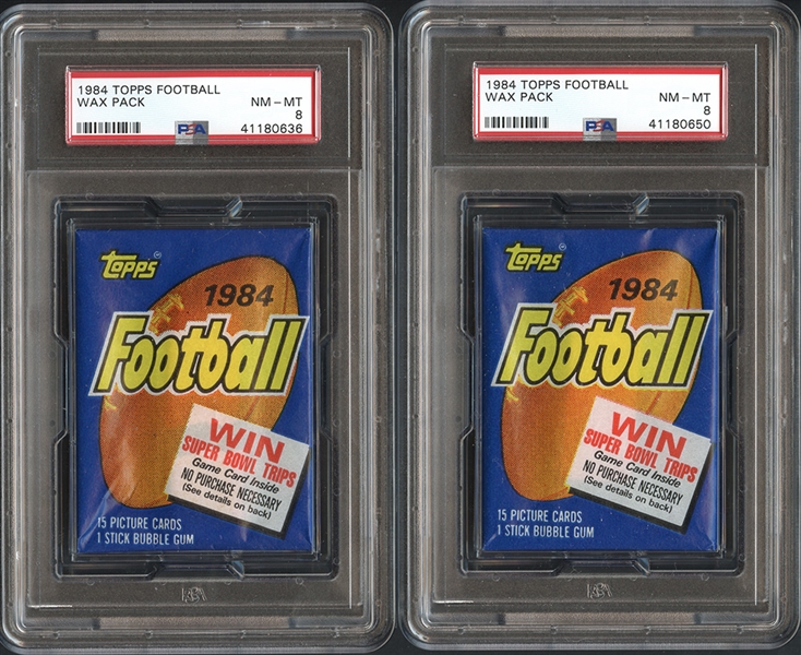1984 Topps Football Unopened Wax Pack Group of (2)