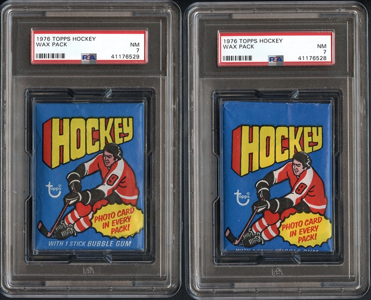 1976 Topps Hockey Wax Pack Group of (2)