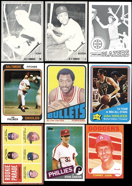 1962-85 Blank Back and Proof Group of (9) Cards with HOFers