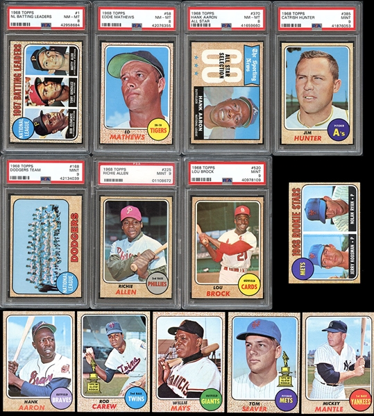 1968 Topps High Grade Complete Set with PSA Graded