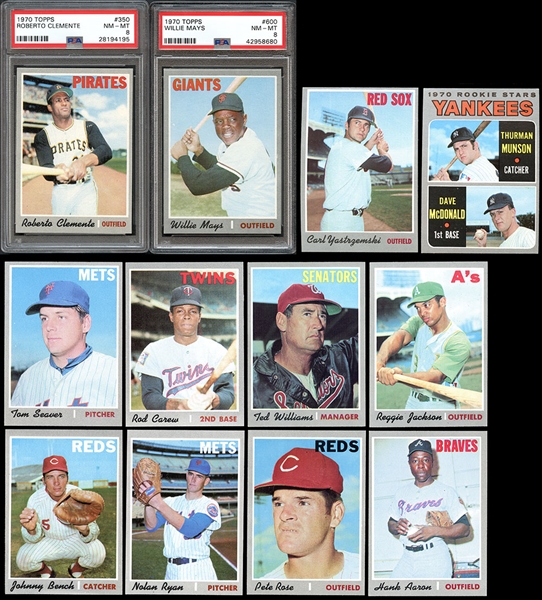 1970 Topps High Grade Complete Set with PSA Graded