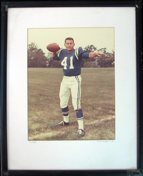 1963 Tom Matte Original 12x14 Photograph That Hung in Baltimore Colts Front Office