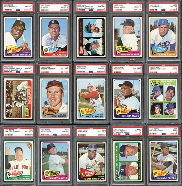 1965 Topps Exceptionally High Grade Complete Set with PSA Graded