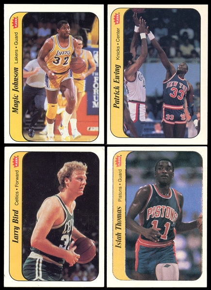 1986 Fleer Basketball Sticker Group of (4)