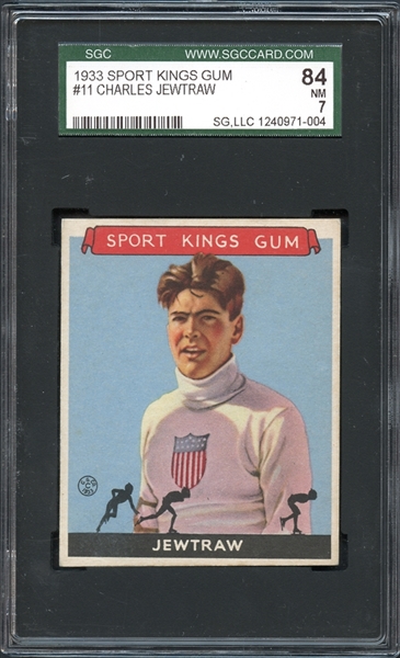 1933 Goudey Sport Kings #11 Charles Jewtraw SGC 84 NM 7