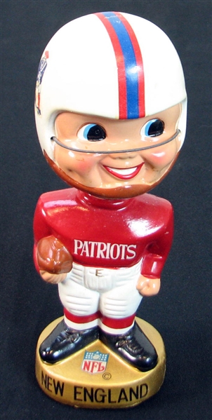 1968-70 New England Patriots Gold Base Bobbing Head Doll