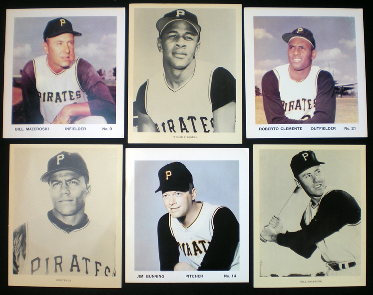 1967-68 Pittsburgh Pirates Picture Pack Partial Sets with Clemente and Stargell
