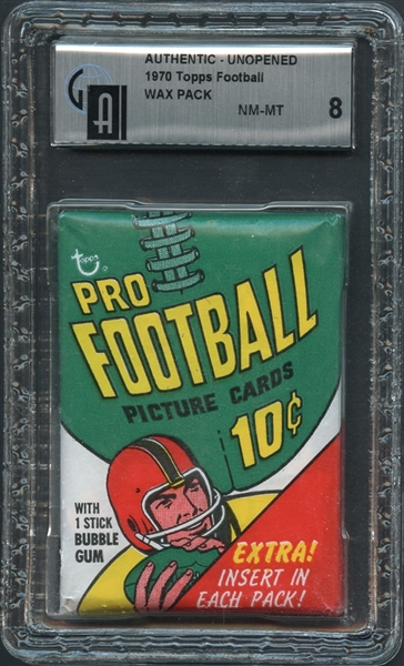 1970 Topps Football Wax Pack GAI 8 NM/MT