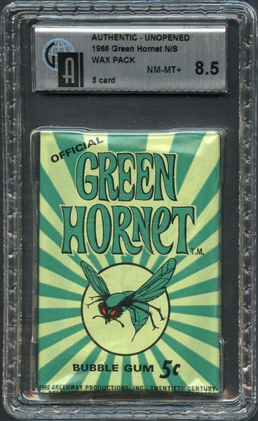 1966 Green Hornet Wax Pack GAI 8.5 NM/MT+