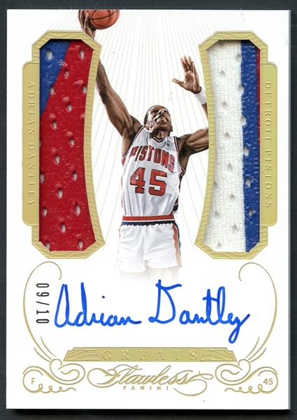 2015 Panini Flawless Greats #GDM-AD Adrian Dantley Auto Patch 9/10
