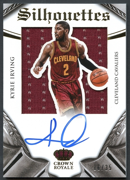 2014-15 Panini Preferred Silhouettes #240 Kyrie Irving Auto Patch 16/35