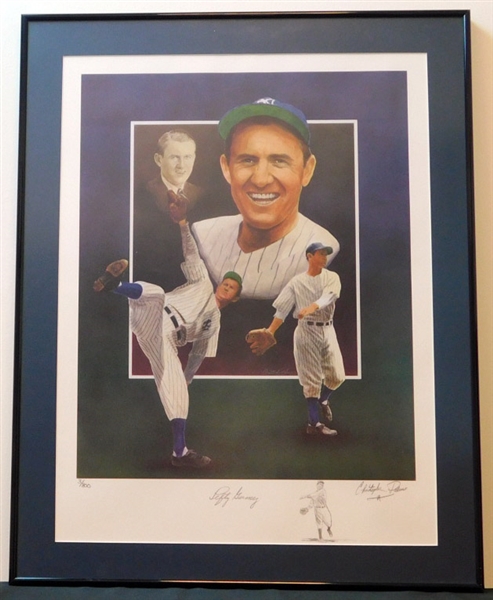 Lefty Gomez Signed Lithographic Artists Proof 3/800 by Christopher Paluso