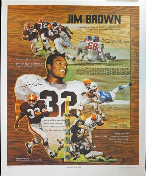 Jim Brown Signed Lithograph