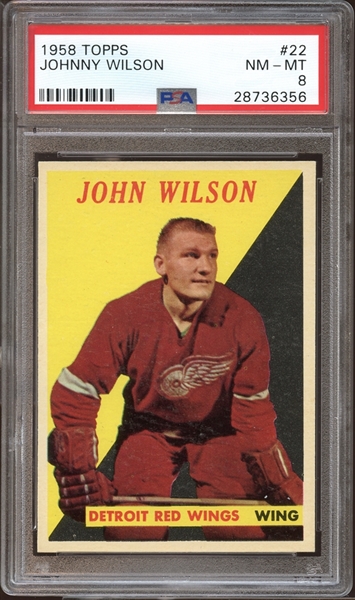 1958 Topps #22 Johnny Wilson PSA 8 NM/MT