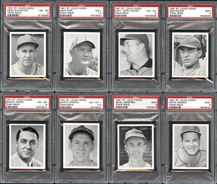 1941 St. Louis Cardinals Team Issued Complete Set with Original Mailing Box #2 on the PSA Set Registry