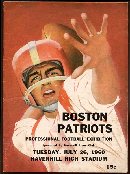 Extremely Rare 1960 Boston Patriots Program to the First Pre-Season Intersquad Scrimmage-The First Program in Team History