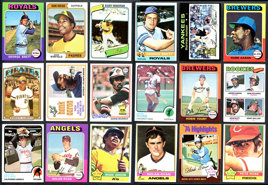 1970-1980 Topps Baseball Run of Complete and Near-Complete Sets