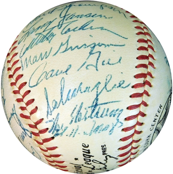 1954 World Champion New York Giants Team-Signed ONL (Giles) Ball with (29) Signatures 