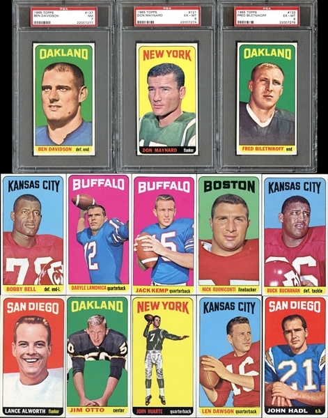 1965 Topps Football Complete Set Missing Namath Rookie
