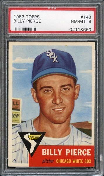 1953 Topps #143 Billy Pierce PSA 8 NM-MT