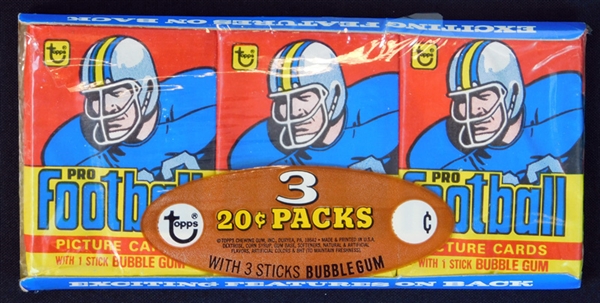 1978 Topps Football Unopened Wax Pack Tray