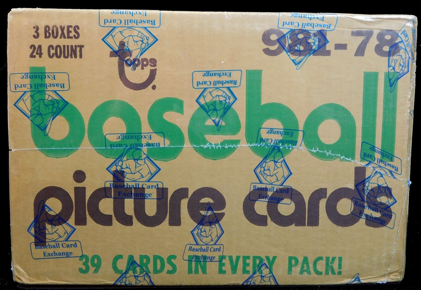 1978 Topps Baseball 3-Box Rack Case Factory Sealed BBCE 
