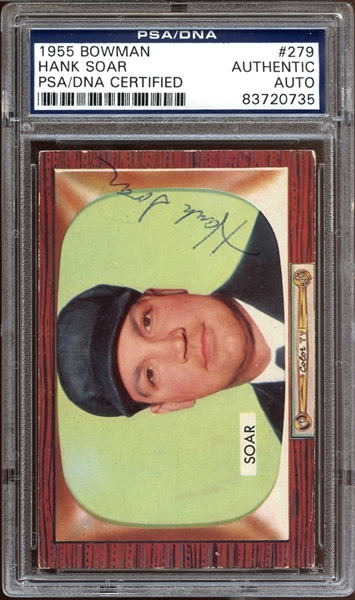 1955 Bowman #279 Hank Soar Autographed PSA/DNA AUTHENTIC