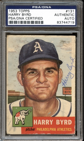 1953 Topps #131 Harry Bird Autographed PSA/DNA AUTHENTIC