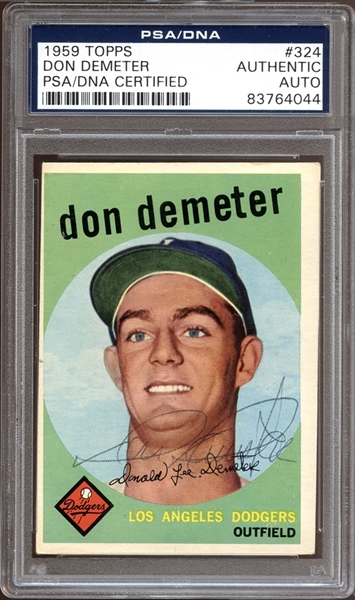 1959 Topps #324 Don Demeter Autographed PSA/DNA AUTHENTIC