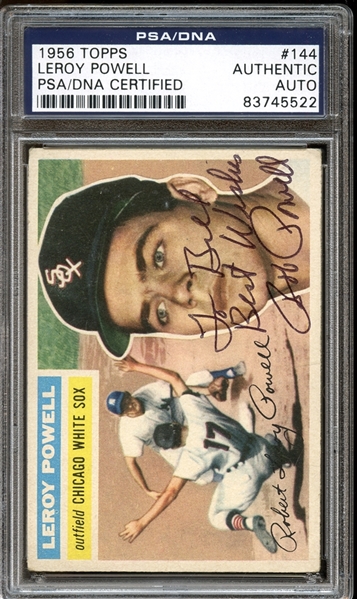 1956 Topps #144 Leroy Powell Autographed PSA/DNA AUTHENTIC