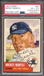 1953 Topps #82 Mickey Mantle Autographed PSA/DNA AUTHENTIC (Card PSA VG+ 3.5)