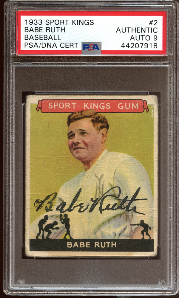 Lot Detail - Fantastic 1933 Sport Kings Gum #2 Babe Ruth