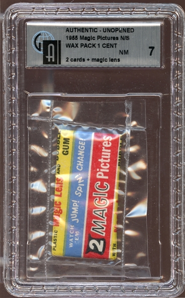 1955 Bowman Magic Pictures Unopened Wax Pack GAI 7 NM