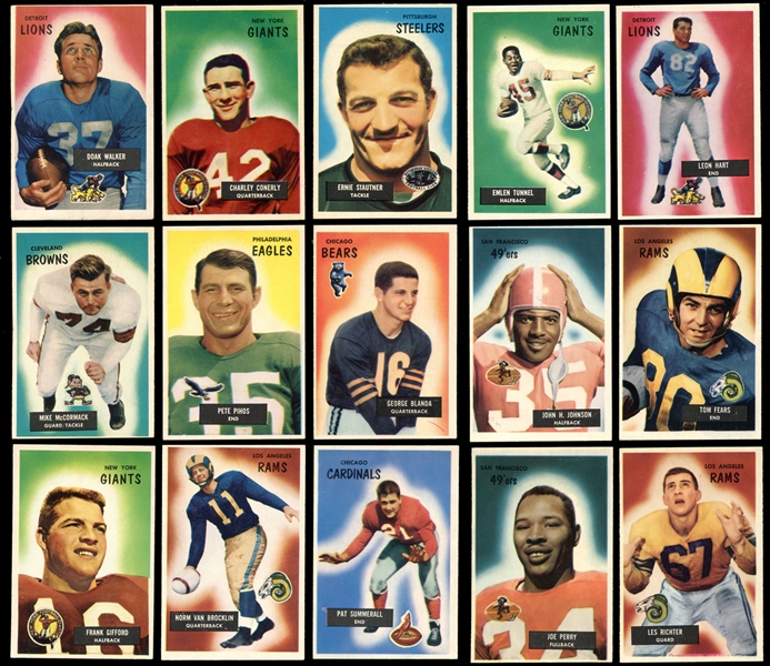 1955 Bowman Football Partial Set (95/160) with Hall of Famers