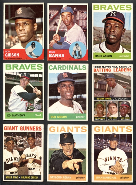 1963-64 Topps Baseball Group of More Than (100) with Stars and HOFers