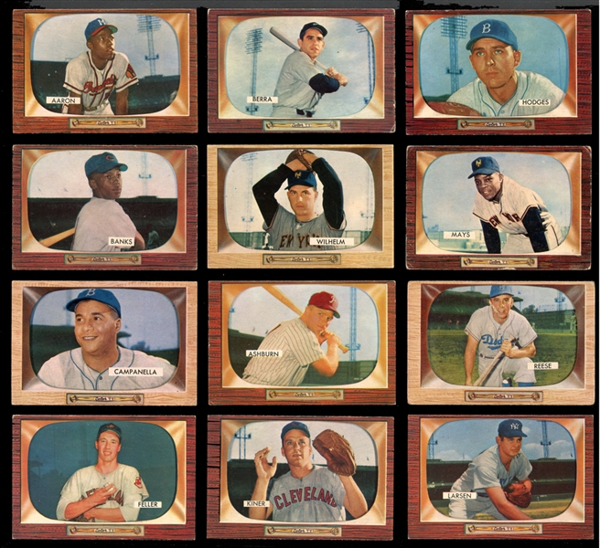 1955 Bowman Baseball Group of (115) with Stars and HOFers