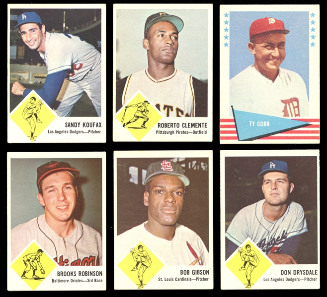 1960-1963 Fleer Group of (20) with Clemente and Aaron