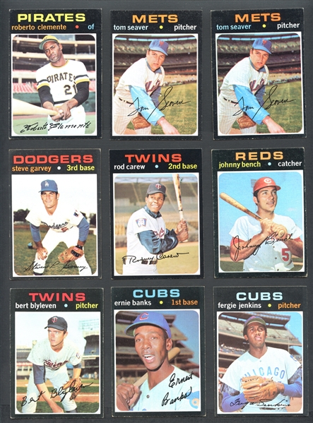 1971 Topps Baseball Large Assortment of Over (650) with Stars and HOFers