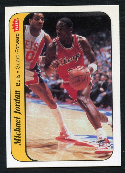 1986 Fleer #8 Michael Jordan Sticker