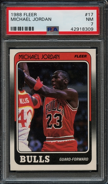 1988 Fleer #17 Michael Jordan PSA 7 NM