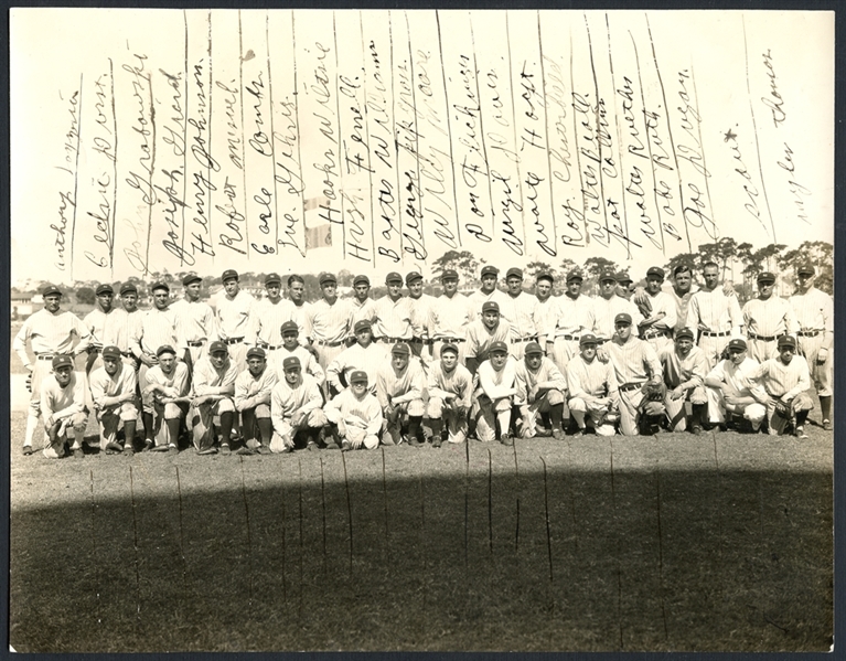 1927 New York Yankees Team Photograph From Spring Training