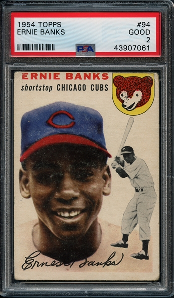 1954 Topps #94 Ernie Banks PSA 2 GOOD