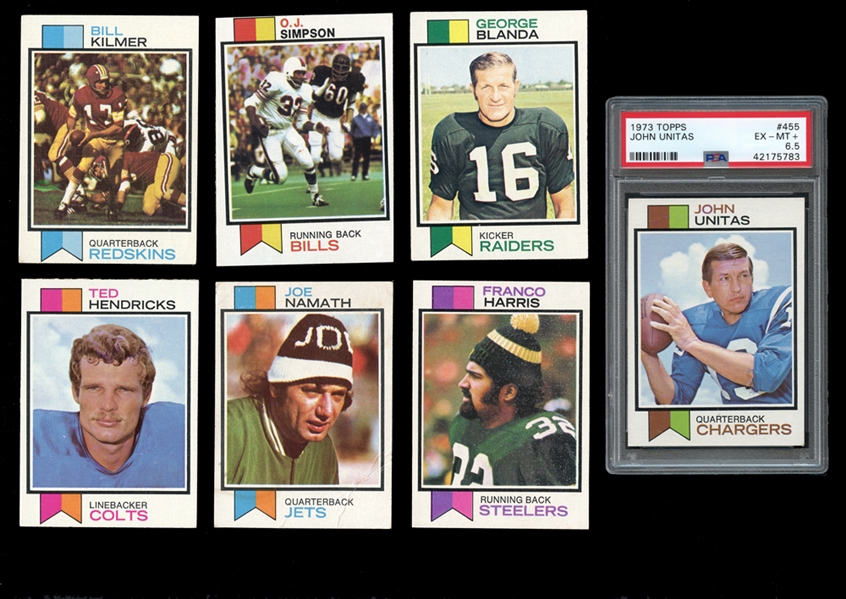 1973 Topps Football Collection of Approximately (650) Cards with Harris RC and 22/26 Team Checklists