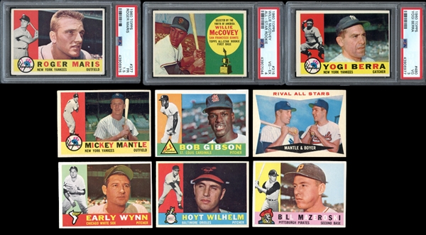1960 Topps Baseball Group of (97) With Mantle