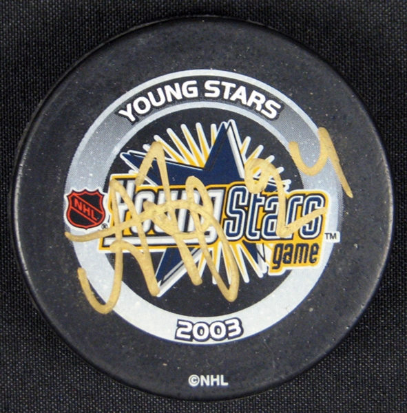 2003 Game Used Young Stars Puck Signed by Alexander Frolov NHL Authenticated