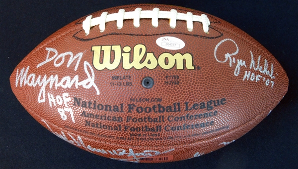 NFL Legends Multi-Signed Football with (11) Signatures Featuring (9) HOFers JSA