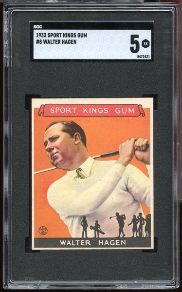 1933 Sport Kings #8 Walter Hagen SGC 5 EX