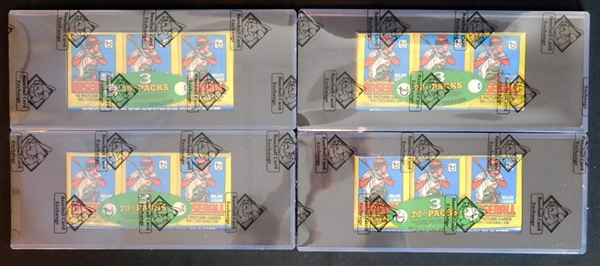 1979 Topps Baseball Unopened Wax Pack Tray Group of (4)