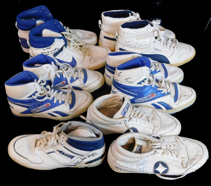 1980s Denver Nuggets Game-Used and Signed Shoe Collection of (11)