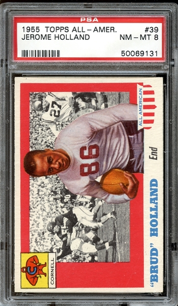 1955 Topps All American Football #39 Jerome Holland PSA 8 NM-MT